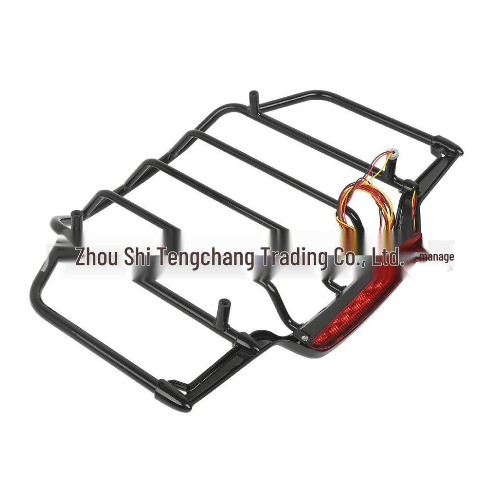 Motorcycle Rear Luggage Rack with LED Lights for Harley Traveler (1993-2013)