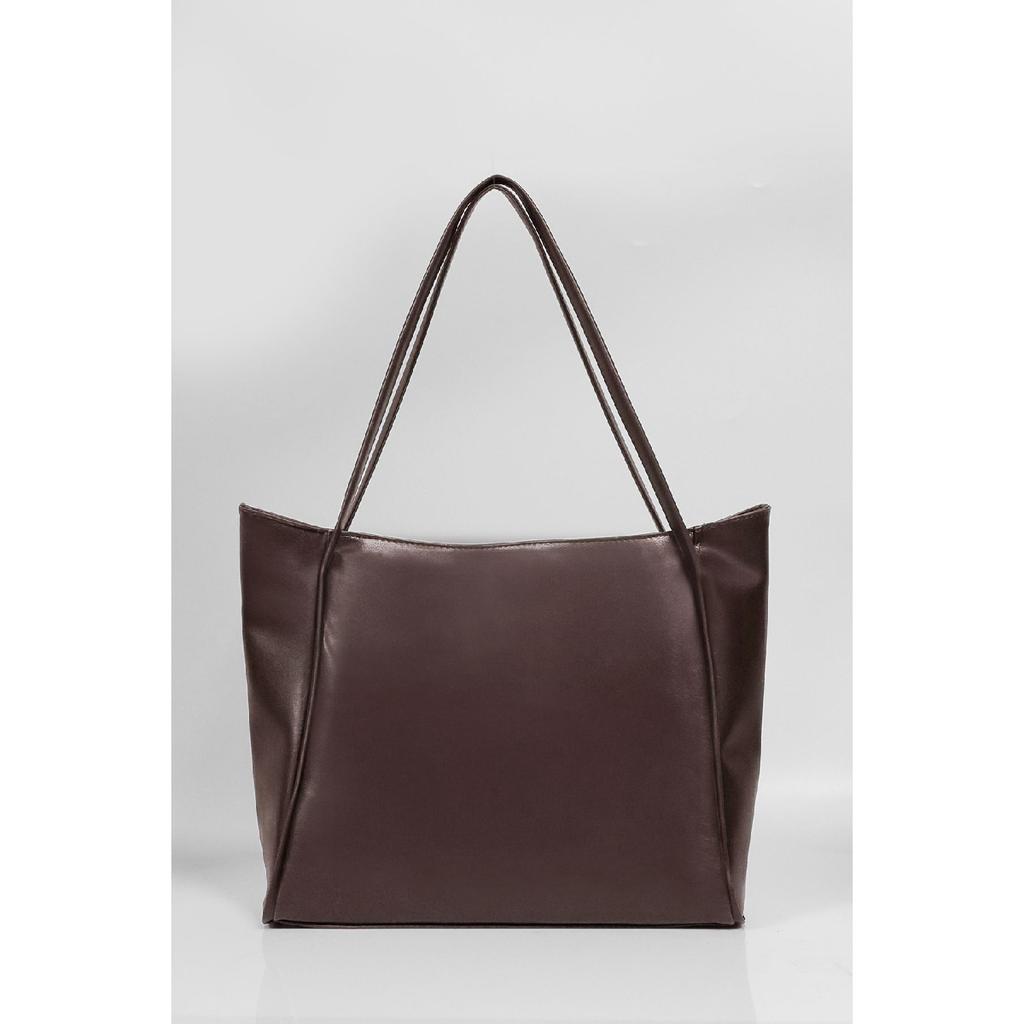 Women's Black Zipper Shopper Bag