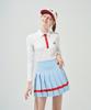 Candini Blue Line Pleated Skirt