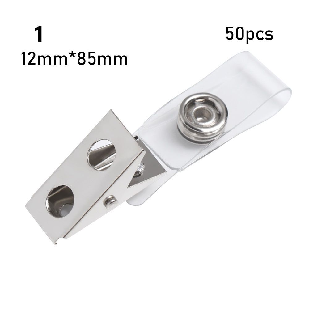 10/20/50pcs 4 Styles Reel Skipping Metal Pull Card Holders Kawaii Clips ID Card Badge Lanyard Clip