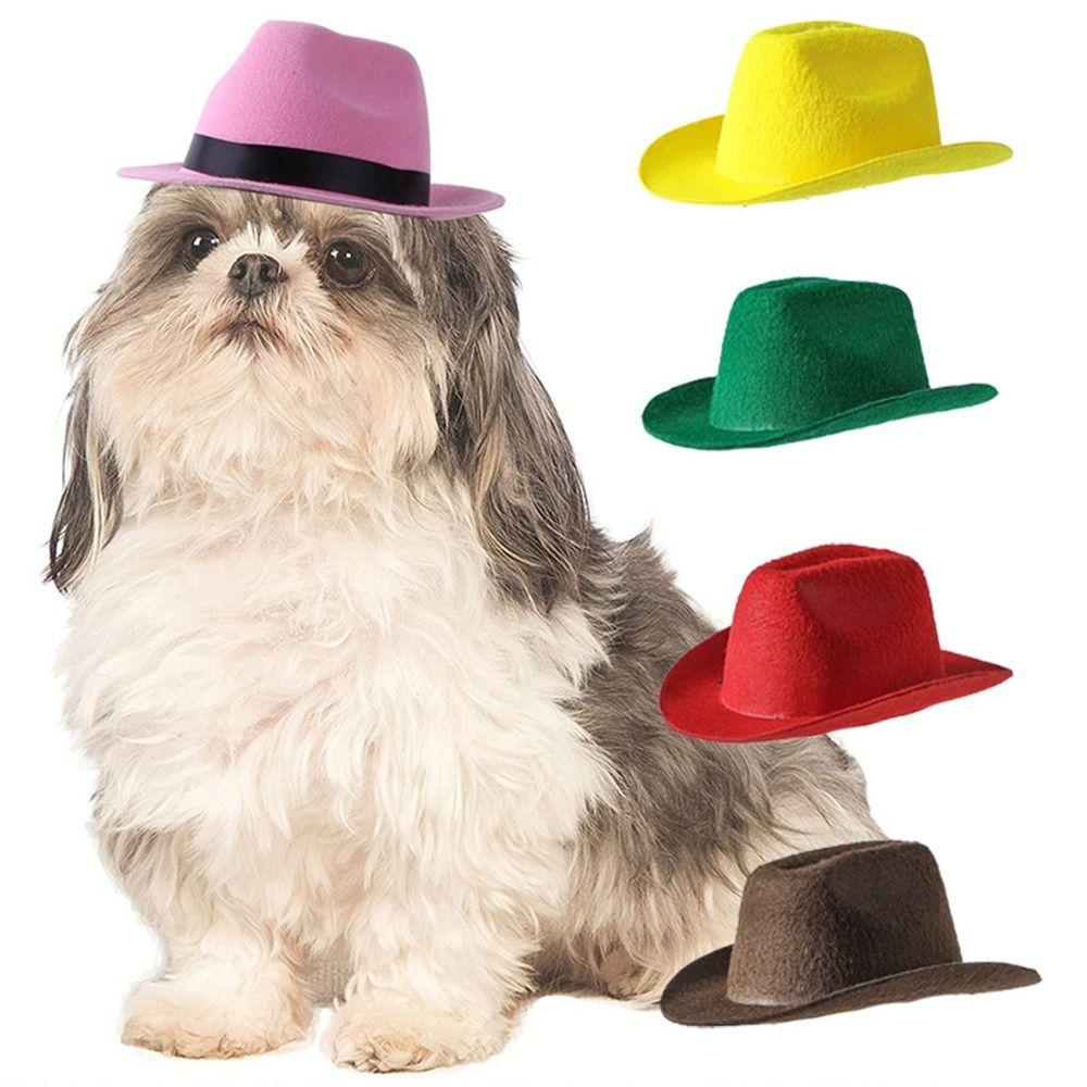 Fashion Dog Costume Top Hat Pet Supplies Pet Hat Cowboy Hat Headwear Dogs Caps
