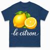 Le Citron Lemon Print Tshirt Unisex Unisex Minimalist French Quote Streetwear Casual Cotton Tee Tops