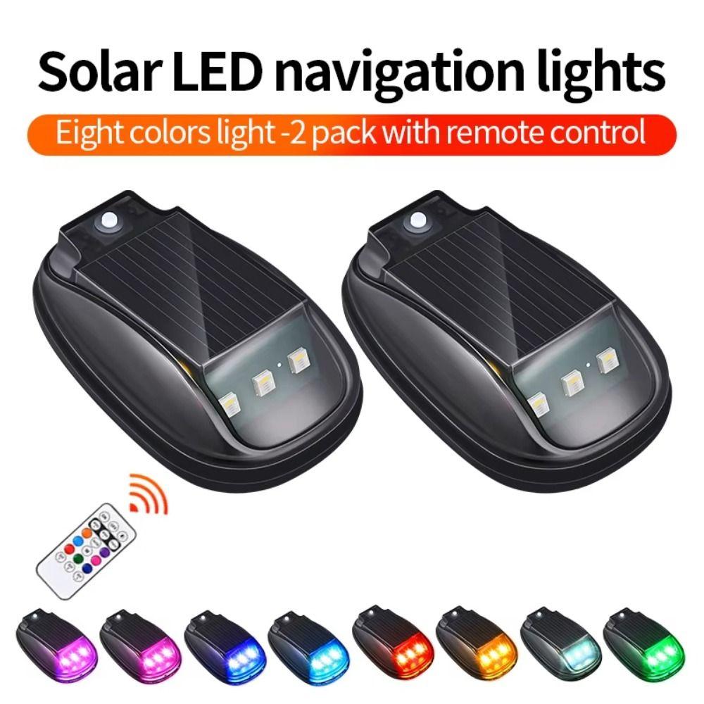 Waterproof Solar LED Flash Light Wireless Roof LED Navigation Light Pickup Truck