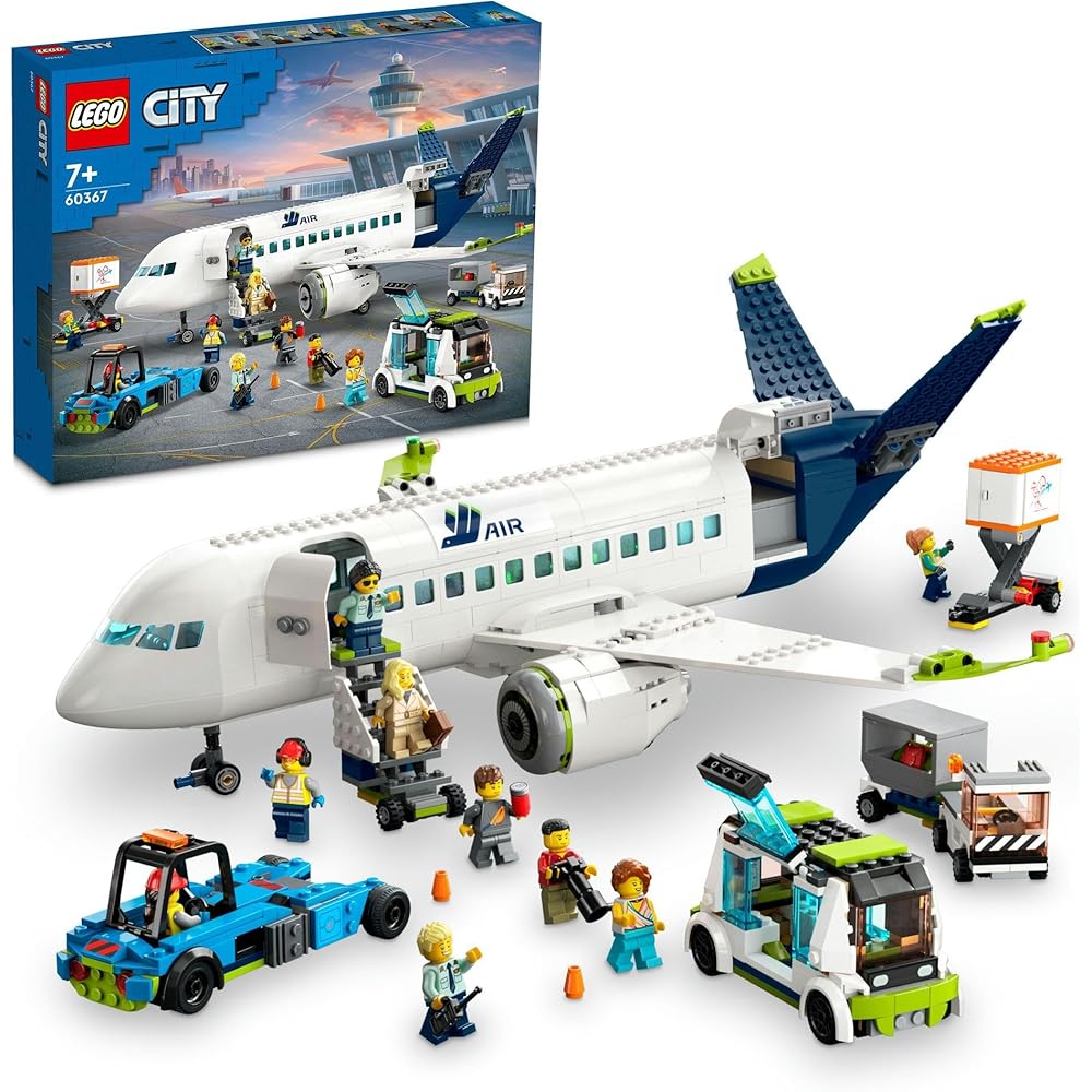 LEGO City Passenger Plane Toy Building Set for Kids 7-9 Years Old Vehicle Blocks