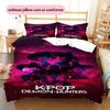 1PC KPop Demon Hunters pattern Bedding Quilt Set Quilt Cover Pillowcase Home Decoration (1 * duvet cover + 2 * pillowcase, without core)
