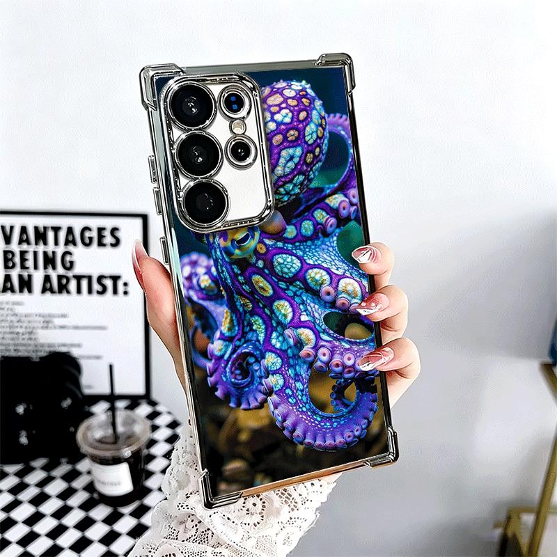 Морской Осьминог Морская Жизнь Мягкий Чехол Для Телефона Для Samsung Galaxy S26 Ultra S25 Edge S24 FE S23 Plus S22 S21 + S20 Покрытие Защита От Падения