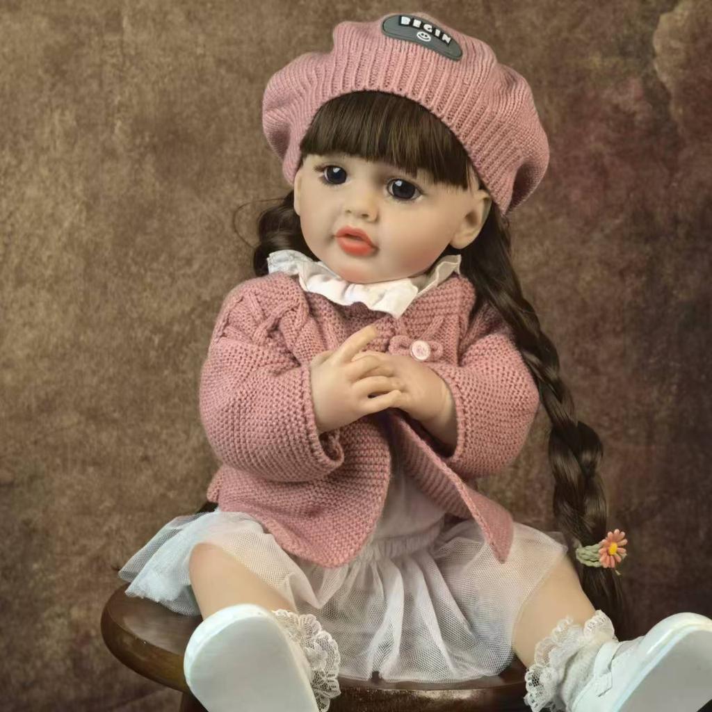 Lifelike Princess Reborn Baby Dolls Girl Full Silicone Vinyl 22 Inch Baby Doll Toys Made of KEIUMI Kids Birthday Gifts