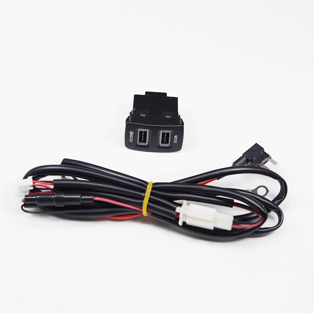 18W Car Charger Dual-USB QC3.0 Fast Charging For Honda Fit CITY CIVIC