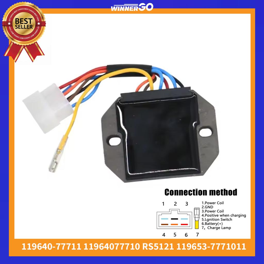 Регулятор-выпрямитель 12В 280Вт для Komatsu Yanmar 3TNE74 3D74E 3D68E 119640-77710 11964077710 Дизельные двигатели Машины Аксессуары