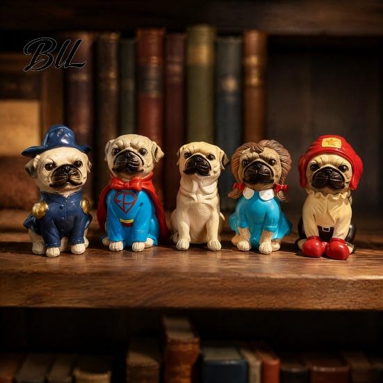 Unique Gift for Pug Lovers Cute Dog Coin Money Bank, Resin Pet Saving Box, Solid Piggy Bank Small Tabletop Birthday Christmas Gifts Kids Boys