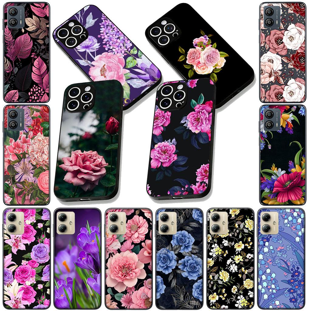 Soft Cover for Apple iPhone 13 12 Mini XS 11 Pro Max 7 8 Plus + XR SE 2022 2020 SE3 Coque Phone Case Rose Flower Pink