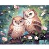 Рамка для рисования по номерам для начинающих, наборы, сова, мультяшная картина, раскраска по номерам, акриловая краска на холсте, картина для украшения дома, 40x50 см