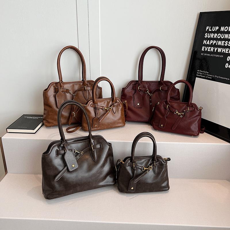 Ранняя осень ретро большая вместительная сумка-тоут женская высокого класса Sense универсальная сумка-мессенджер повседневный портфель для поездок на работу Tide