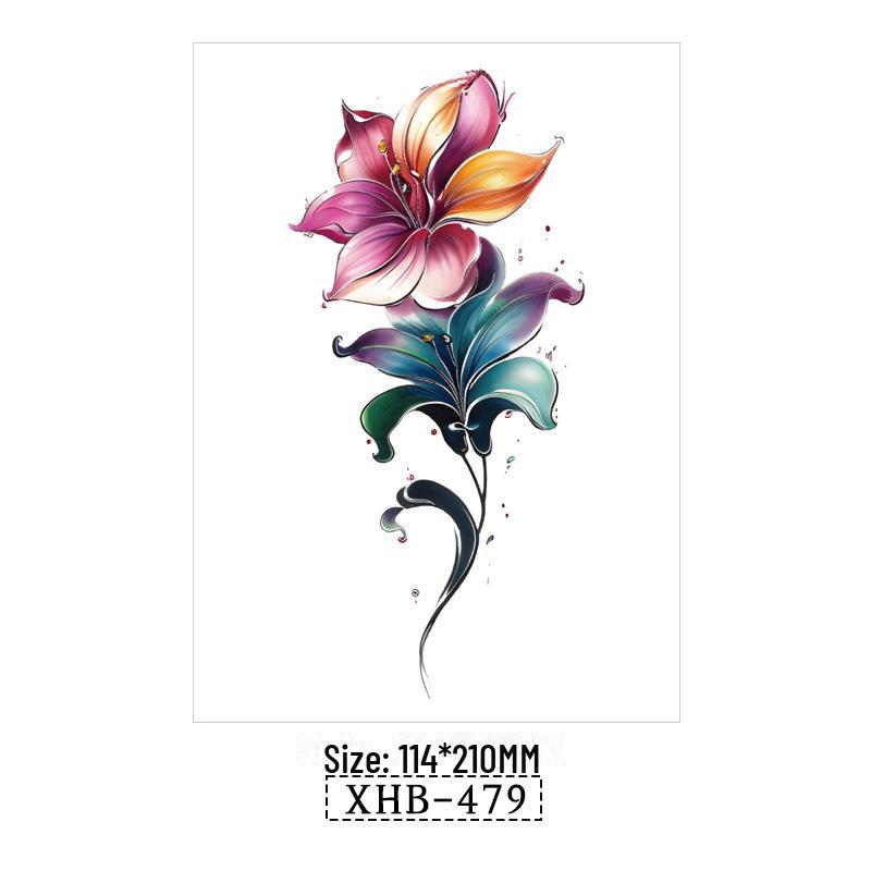 3D реалистичные временные татуировки-наклейки с изображением бабочек, тигров и змей