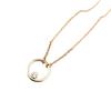 [Naot Jewelry] Женское колье с кубическим цирконием, золотое колье-круг с кубическим цирконием