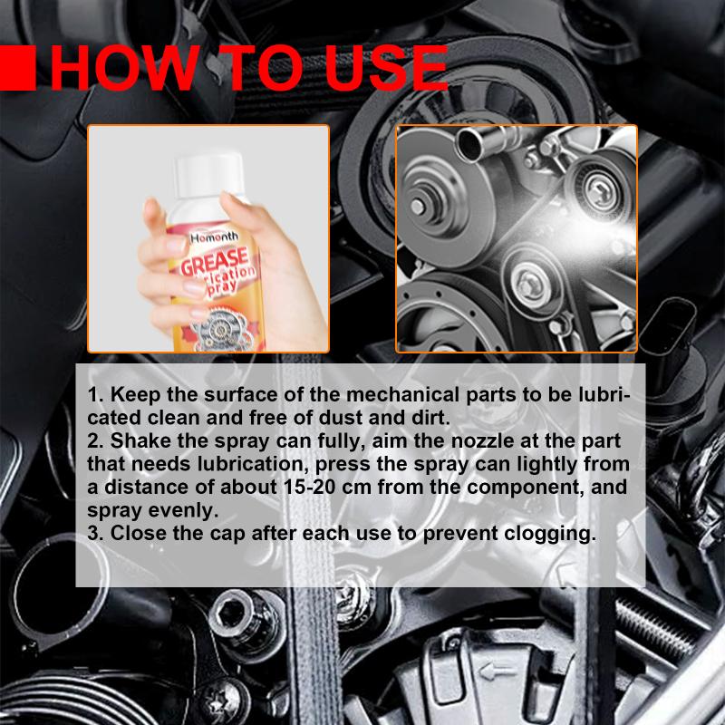 MultiPurpose Lubricant Spray 100ml for Locks Hinges Machinery AntiRust LongLasting Oil for Automotive Maintenance