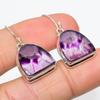Серьги из чистого серебра 925 пробы с натуральным бразильским аметистом 1,50 дюйма J7E99