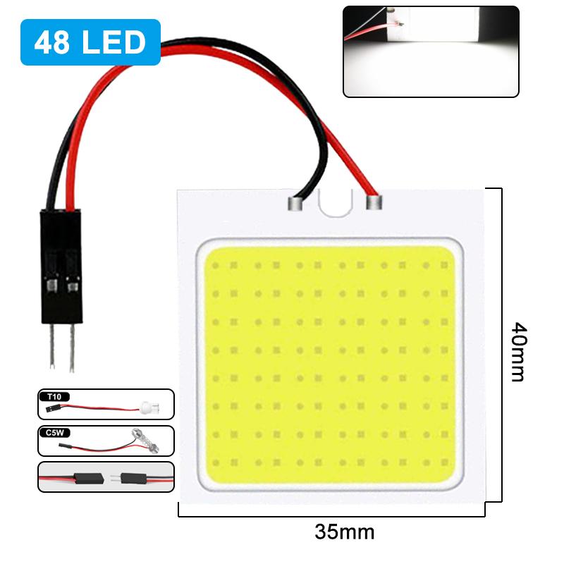 1/4/10 PCS C5W Festoon LED Bulb 31mm 36mm 39mm 41mm T10 W5W LED COB Light 12V White 7000K Car Interior Dome Reading Trunk Lmaps Dome Lights 6