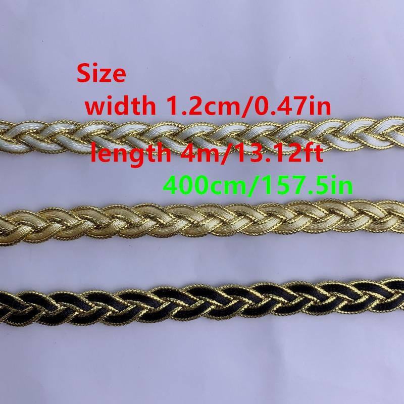 4m/13.12ft Each Pack Lace Trims Dress Curtain Handmake DIY Sewing Craft Ribbons Edge Curve Home Dinner Hair Decoration Big Wide 1.2cm/0.47inch