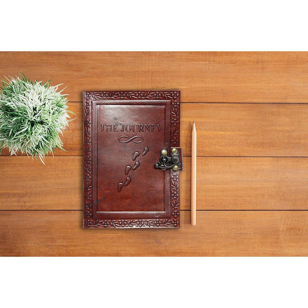 Кожаный ежедневник ручной работы для мужчин и женщин Журнал Бумага Тетрадь дневники Планировщик. Размер 7 х 5 дюймов.