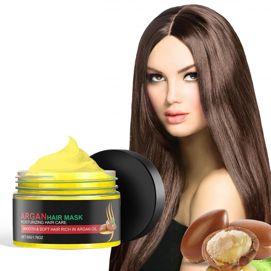 Маска для волос с аргановым маслом. Глубоко питает и лечит поврежденные волосы. Маска делает волосы сильными и блестящими.