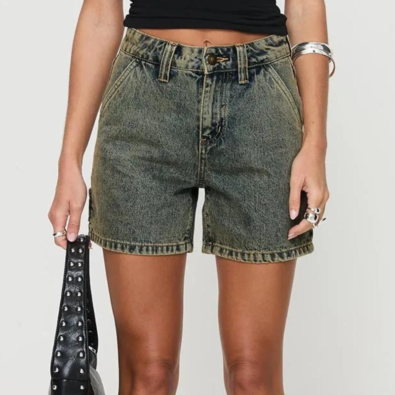 GMXIA Летние уличные хипстерские потертые рабочие женские джинсы прямого покроя