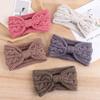 Wool Knitted Ear Warmer Hairband Headwear Women's Headband Cross Knot Hairband Head Wrap