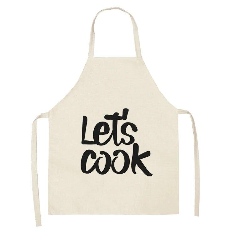 1 Piece Letter Men's and Women's Kitchen Aprons Linen Apron Home Apron Home Cooking Apron Catering Cleaning Apron Wholesale