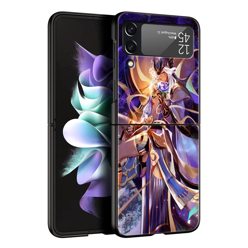 Чехол для телефона Xiao Genshin Impact для Samsung Galaxy Z Flip 3 4 5, черный, складной, жесткий, для ПК, защитный чехол