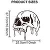 1Pc PET Hollow Out Drawing Painting Stencils, for DIY Scrapbook, Photo Album, with 1Pc Art Paint Brushes, Skull, 300x300mm