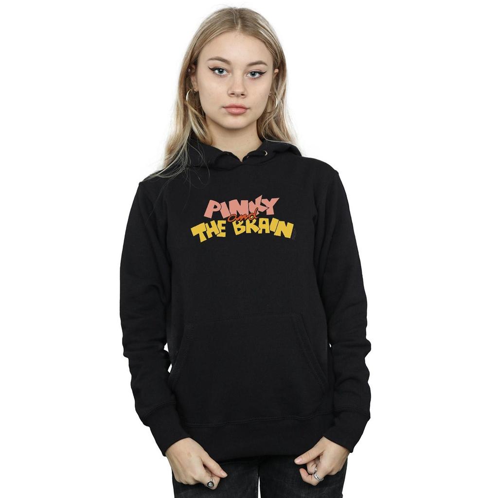 Animaniacs Womens/Ladies Pinky And The Brain Logo Hoodie