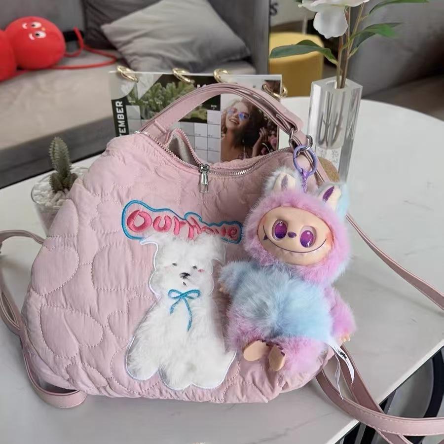 Мультяшный стиль Ткань Лабу Третье поколение Склад Плюшевая игрушка Подвеска, Супер милая сумка, Подвесной аксессуар для автомобиля
