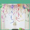 Multicolor Hanging 6pcs Spiral Swirls Birthday Wedding Party Decoration Ceiling