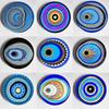 Evil Eye Painting Wall Plate Colourful Handmade Decorative Plate Bohemian Art Plate Unique Home Bar Living Room Decoration