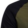 Autumn Winter Men Bottoming Top Slim Fit Patchwork O Neck Pullover Stretchy Long Sleeves