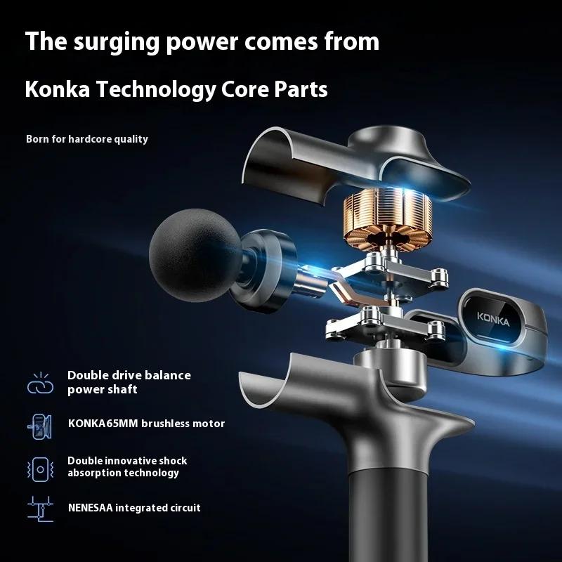 Профессиональный многофункциональный фасциальный пистолет с несколькими массажными головками, расслабление мышц, высокочастотный вибрационный массажер