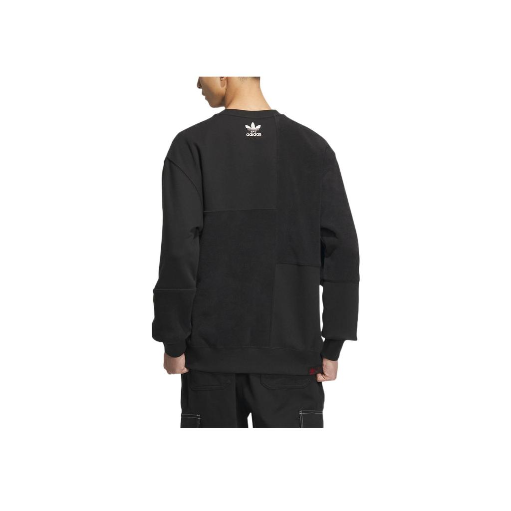 Adidas Свитшот Originals Trefoil Miffy с длинными рукавами и круглым вырезом, мужские топы, черный HY7294