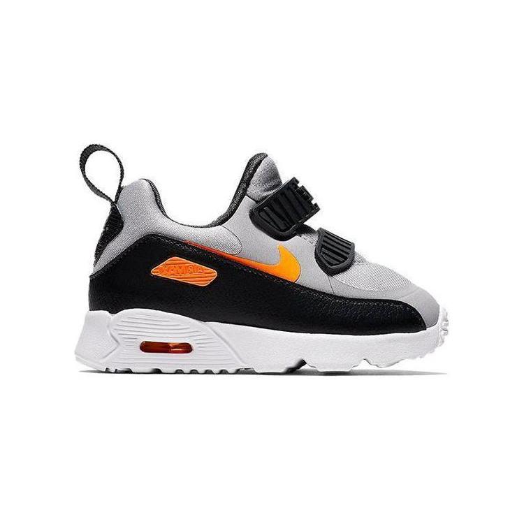 Nike Air Max 90 Low top Sports Casual Shoes Black Silver Infant And Toddler 881924-009