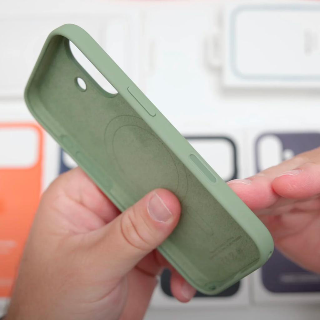 Official For Magsafe Original Liquid Silicone Camera Touch Button protect Case For IPhone17 Pro Max Air Strong Magnetic Animation Wireles Charger Case