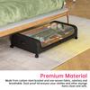 2 Pack Under Bed Storage Container with Lids and Wheels Multifunctional Home Dorm Clothes Storage
