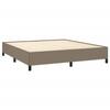 Maison Exclusive - Sommier à lattes de lit avec matelas Taupe 180x200 cm Tissu