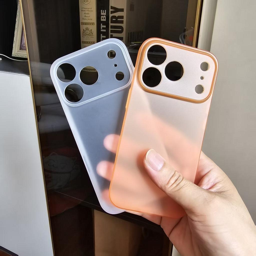 Ультратонкий матовый чехол для Apple iPhone 17 Pro Max Оранжевый цвет Чехол iphone17 Pro 17Pro 17ProMax iphone Air Ударопрочный чехол