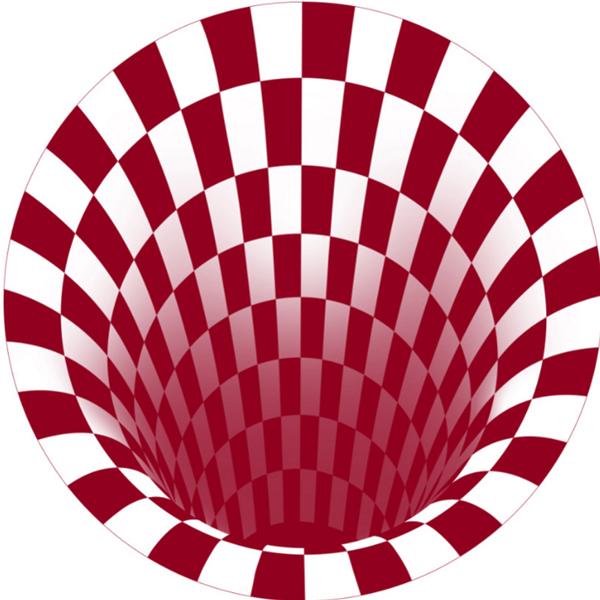 Ковер Stereo Vision, круглый черно-белый коврик для гостиной, 3D Illusion Vision, 3D ковер, ковер для домашнего декора