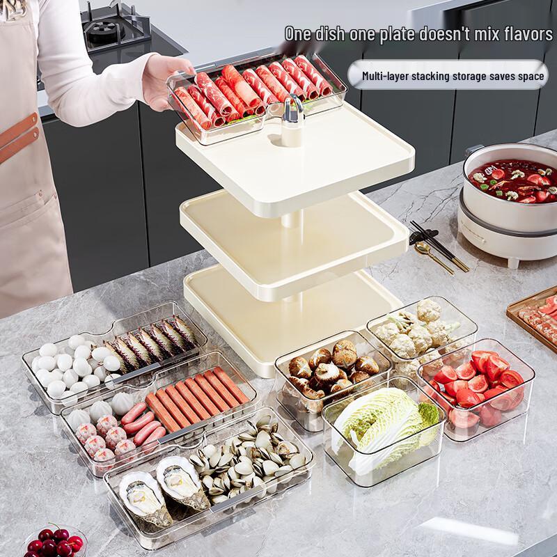 Rotating Hot Pot Ingredient Prep Rack