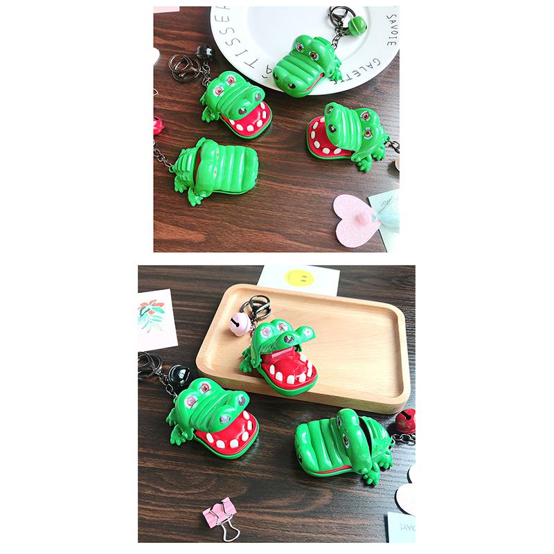 Забавный милый мультяшный рот зуб аллигатора рука брелок детская игрушка кусающий крокодил игровой брелок для женщин мужчин подарочный пакет кулон