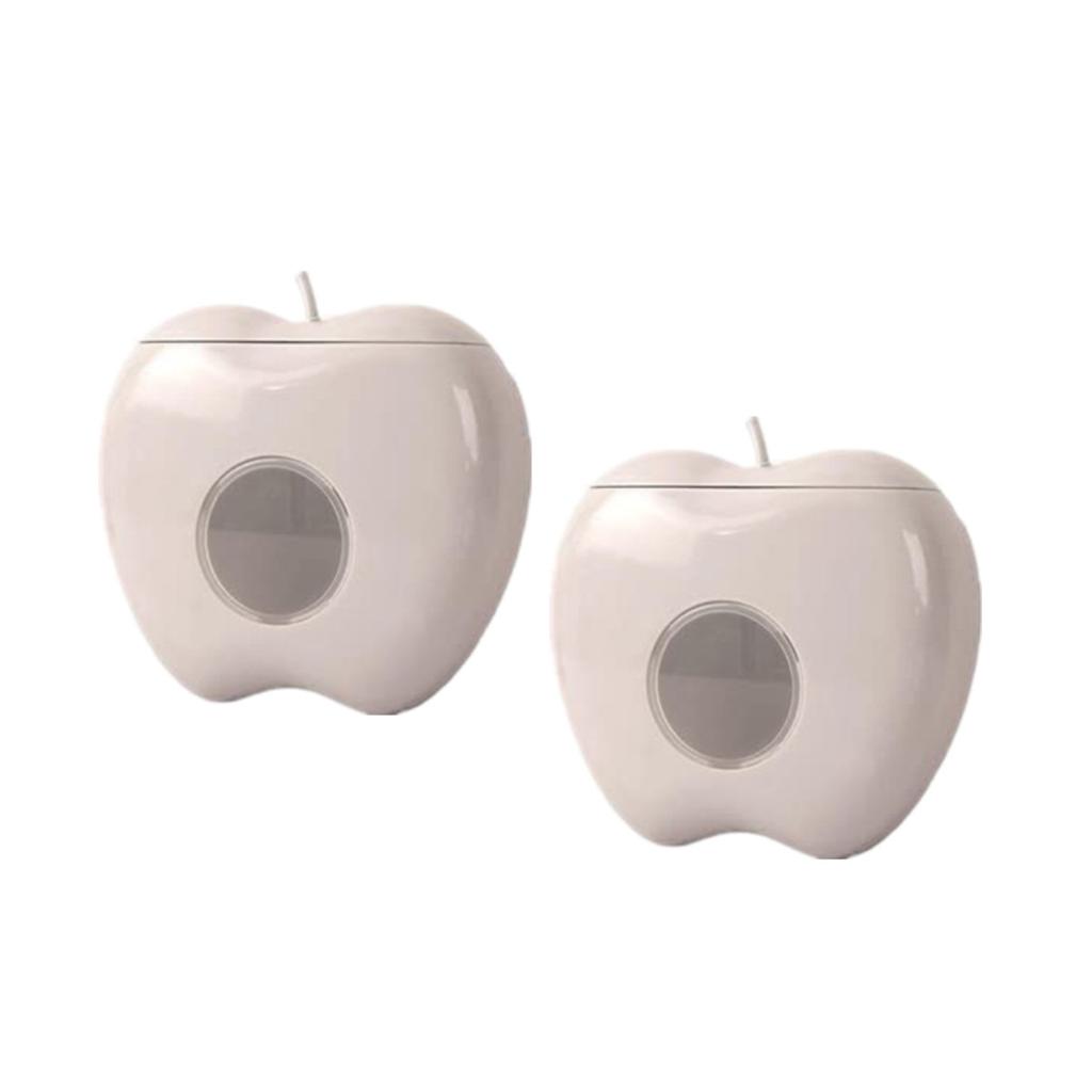 2 шт. Многофункциональный подвесной органайзер для хранения пищевой пленки без пробивания отверстий (Яблочно-серый)