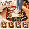 Red and Green Sleeping Cat Floor Mat Plush Faux Cashmere Rug New Cartoon Carpet  for Living Room