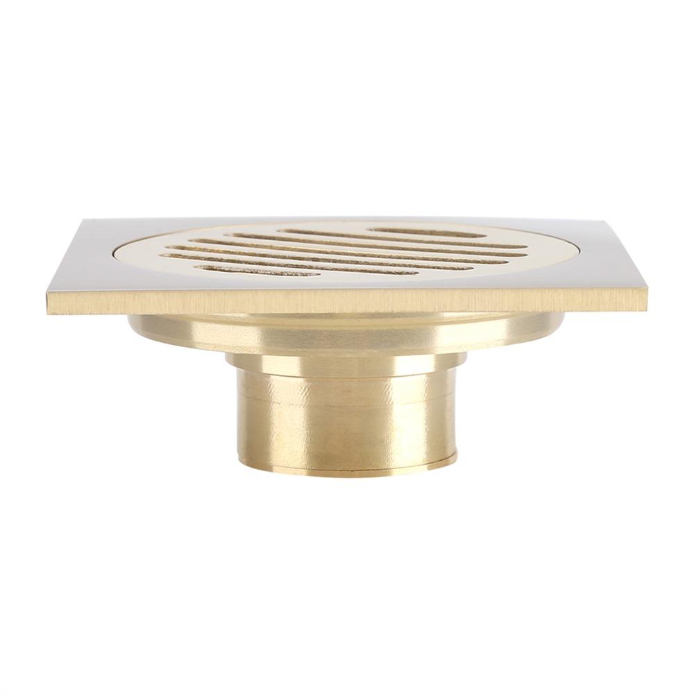 Square Shower Floor Drain Brass Bathroom Waste Grate Durable Shower Drain Grate Garage Floor