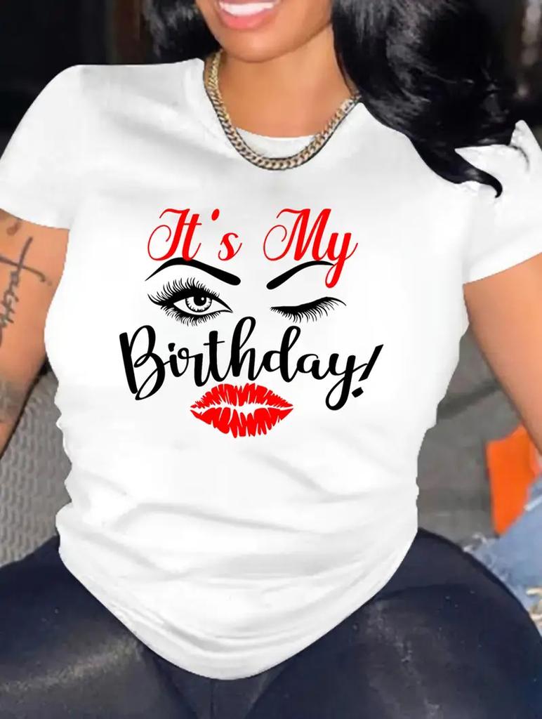 Шикарная женская хлопковая футболка белого цвета с короткими рукавами и разнообразным индивидуальным узором, круглый вырез