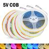 COB Led Strip Light 5V Flexible LED Ribbon 8mm 320LEDs/M High Density Linear Lighting White/Red/Green/Pink/Blue Adhesive Tape